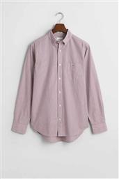 ΑΝΔΡΙΚΟ ΠΟΥΚΑΜΙΣΟ BUTTON DOWN POPLIN ΜΕ ΨΙΛΟ ΡΙΓΕ ΣΧΕΔΙΟ ΚΑΙ ΤΣΕΠΗ ΜΕ ΚΕΝΤΗΜΕΝΟ ΛΟΓΟΤΥΠΟ REGULAR FIT - 3000140 ΒΥΣΣΙΝΙ GANT