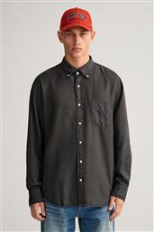 ΑΝΔΡΙΚΟ ΠΟΥΚΑΜΙΣΟ BUTTON DOWN RELAXED FIT ''GARMENT DYED LYOCELL'' - 3220065 ΜΑΥΡΟ GANT