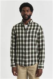 ΑΝΔΡΙΚΟ ΠΟΥΚΑΜΙΣΟ FLANNEL BUTTON DOWN ΜΕ ΚΑΡΟ ΣΧΕΔΙΟ ΚΑΙ ΤΣΕΠΗ ΚΑΙ ΚΕΝΤΗΜΕΝΟ ΛΟΓΟΤΥΠΟ REGULAR FIT - 3250242 ΚΡΕΜ GANT