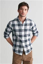 ΑΝΔΡΙΚΟ ΠΟΥΚΑΜΙΣΟ FLANNEL BUTTON DOWN ΜΕ ΚΑΡΟ ΣΧΕΔΙΟ ΚΑΙ ΤΣΕΠΗ ΜΕ ΛΟΓΟΤΥΠΟ REGULAR FIT - 3240216 ΜΠΛΕ ΑΝΟΙΧΤΟ GANT