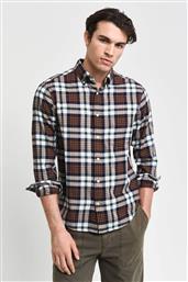 ΑΝΔΡΙΚΟ ΠΟΥΚΑΜΙΣΟ FLANNEL BUTTON DOWN ΜΕ ΚΑΡΟ ΣΧΕΔΙΟ ΚΑΙ ΤΣΕΠΗ ΜΕ ΛΟΓΟΤΥΠΟ REGULAR FIT - 3240216 ΚΑΦΕ GANT