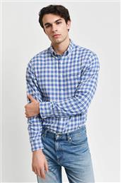 ΑΝΔΡΙΚΟ ΠΟΥΚΑΜΙΣΟ FLANNEL BUTTON DOWN ΜΕ ΚΑΡΟ ΣΧΕΔΙΟ ΚΑΙ ΤΣΕΠΗ ΜΕ ΛΟΓΟΤΥΠΟ REGULAR FIT - 3240217 ΜΠΛΕ GANT