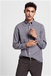 ΑΝΔΡΙΚΟ ΠΟΥΚΑΜΙΣΟ ΚΑΡΟ CHECK WINDBLOWN OXFORD SHIRT - 3021130 ΜΠΛΕ ΣΚΟΥΡΟ GANT