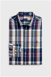 ΑΝΔΡΙΚΟ ΠΟΥΚΑΜΙΣΟ ΚΑΡΟ REGULAR FIT TECH PREP MADRAS - 3009420 ΚΟΚΚΙΝΟ GANT
