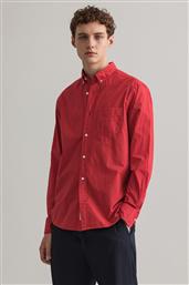 ΑΝΔΡΙΚΟ ΠΟΥΚΑΜΙΣΟ ΜΟΝΟΧΡΩΜΟ REGULAR FIT ''SUNFADED'' - 3032830 ΚΟΚΚΙΝΟ GANT