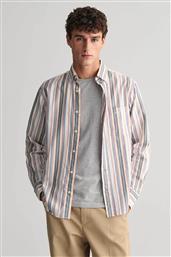 ΑΝΔΡΙΚΟ ΠΟΥΚΑΜΙΣΟ OXFORD BUTTON DOWN ΜΕ ΡΙΓΕ ΣΧΕΔΙΟ REGULAR FIT - 3240086 ΛΕΥΚΟ GANT