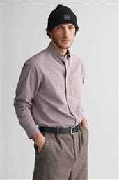 ΑΝΔΡΙΚΟ ΠΟΥΚΑΜΙΣΟ POPLIN BUTTON DOWN ΜΕ ΨΙΛΟ ΚΑΡΟ ΣΧΕΔΙΟ REGULAR FIT - 3240163 ΜΠΟΡΝΤΟ GANT