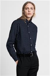 ΑΝΔΡΙΚΟ ΠΟΥΚΑΜΙΣΟ REGULAR FIT MICRO SCRIBBLE PRINT - 3005770 ΜΠΛΕ ΣΚΟΥΡΟ GANT