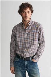 ΑΝΔΡΙΚΟ ΠΟΥΚΑΜΙΣΟ TWILL BUTTON DOWN ΜΕ ΚΑΡΟ ΣΧΕΔΙΟ REGULAR FIT - 3240193 ΚΑΦΕ GANT