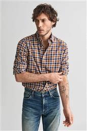 ΑΝΔΡΙΚΟ ΠΟΥΚΑΜΙΣΟ TWILL BUTTON DOWN ΜΕ ΚΑΡΟ ΣΧΕΔΙΟ REGULAR FIT - 3240194 ΚΑΦΕ GANT