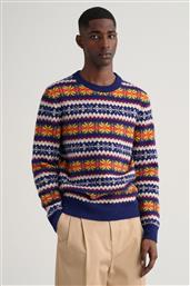 ΑΝΔΡΙΚΟ ΠΟΥΛΟΒΕΡ ΜΕ ALL-OVER PRINT ''FAIR ISLE'' - 8060041 ΜΠΛΕ ΣΚΟΥΡΟ GANT