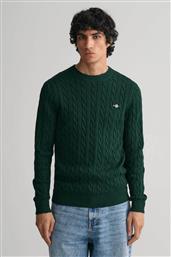 ΑΝΔΡΙΚΟ ΠΟΥΛΟΒΕΡ ΜΕ CABLE KNIT PATTERN ΚΑΙ ΚΕΝΤΗΜΕΝΟ ΛΟΓΟΤΥΠΟ REGULAR FIT - 8050601 ΚΥΠΑΡΙΣΣΙ GANT