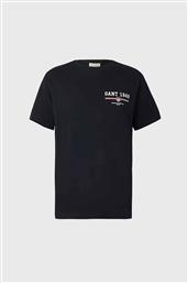 ΑΝΔΡΙΚΟ T-SHIRT ΜΕ LOGO PRINT REGULAR FIT - 2067044 ΜΑΥΡΟ GANT