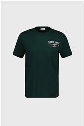 ΑΝΔΡΙΚΟ T-SHIRT ΜΕ LOGO PRINT REGULAR FIT - 2067044 ΠΡΑΣΙΝΟ ΣΚΟΥΡΟ GANT