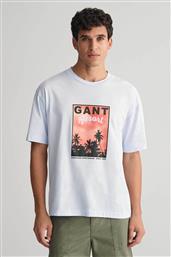 ΑΝΔΡΙΚΟ T-SHIRT ΜΕ WASHED GRAPHIC PRINT REGULAR FIT - 2013078 ΜΠΛΕ ΑΝΟΙΧΤΟ GANT