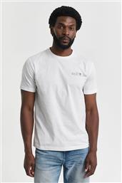 ΑΝΔΡΙΚΟ T-SHIRT ΜΟΝΟΧΡΩΜΟ ΜΕ GRAPHIC LOGO PRINT REGULAR FIT - 2044017 ΛΕΥΚΟ GANT