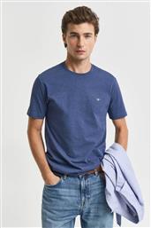 ΑΝΔΡΙΚΟ T-SHIRT ΜΟΝΟΧΡΩΜΟ ΜΕ ΚΕΝΤΗΜΕΝΟ ΛΟΓΟΤΥΠΟ REGULAR FIT - 2003184 ΓΚΡΙ ΓΑΛΑΖΙΟ GANT από το NOTOS