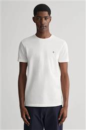 ΑΝΔΡΙΚΟ T-SHIRT ΠΙΚΕ ΜΕ ΚΕΝΤΗΜΕΝΟ ΛΟΓΟΤΥΠΟ SLIM FIT - 2013033 ΛΕΥΚΟ GANT