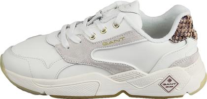 ΓΥΝΑΙΚΕΙΑ DERM;ATINA SNEAKERS ΜΕ SUEDE ΛΕΠΤΟΜΕΡΕΙΕΣ ''NICEWILL'' - 22531571 ΛΕΥΚΟ GANT
