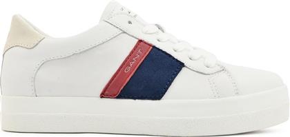 ΓΥΝΑΙΚΕΙΑ ΔΕΡΜΑΤΙΝΑ SNEAKERS ΜΕ LOGO ΣΤΟ ΠΛΑΙ BALTIMORE - 18531704 ΛΕΥΚΟ GANT