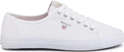 ΓΥΝΑΙΚΕΙΑ ΥΦΑΣΜΑΤΙΝΑ SNEAKERS ΜΕ ΚΟΡΔΟΝΙΑ ''PREPTOWN'' - 20538450 ΛΕΥΚΟ GANT