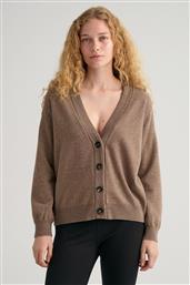 ΓΥΝΑΙΚΕΙΑ ΜΑΛΛΙΝΗ ΖΑΚΕΤΑ ΜΟΝΟΧΡΩΜΗ ΜΕ ΚΕΝΤΗΜΕΝΟ ΛΟΓΟΤΥΠΟ REGULAR FIT ''SUPER FINE'' - 4802118 ΜΠΕΖ GANT