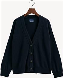 ΓΥΝΑΙΚΕΙΑ ΜΑΛΛΙΝΗ ΖΑΚΕΤΑ ΜΟΝΟΧΡΩΜΗ ΜΕ ΚΕΝΤΗΜΕΝΟ ΛΟΓΟΤΥΠΟ REGULAR FIT ''SUPER FINE'' - 4802118 ΜΠΛΕ ΣΚΟΥΡΟ GANT