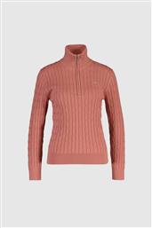 ΓΥΝΑΙΚΕΙΑ ΠΛΕΚΤΗ ΜΠΛΟΥΖΑ ΜΕ CABLE-KNIT ΚΑΙ 1/2 ΦΕΡΜΟΥΑΡ - 4805418 ΚΕΡΑΜΙΔΙ GANT