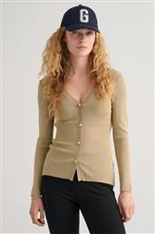ΓΥΝΑΙΚΕΙΑ ΠΛΕΚΤΗ ΖΑΚΕΤΑ RIBBED ΜΟΝΟΧΡΩΜΗ SLIM FIT - 4802119 ΜΠΕΖ GANT
