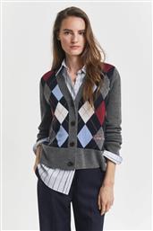 ΓΥΝΑΙΚΕΙΑ ΖΑΚΕΤΑ ΜΕ ARGYLE PATTERN - 4805358 ΑΝΘΡΑΚΙ GANT