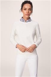 ΓΥΝΑΙΚΕΙΟ ΦΟΥΤΕΡ ΜΟΝΟΧΡΩΜΟ RELAXED CASHMERE MIX SWEATER - 4801075 ΛΕΥΚΟ GANT