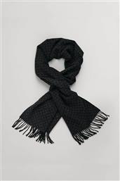 ΓΥΝΑΙΚΕΙΟ ΜΑΛΛΙΝΟ ΚΑΣΚΟΛ ΜΕ ALL-OVER MONOGRAM PATTERN ΚΑΙ ΔΙΑΚΟΣΜΗΤΙΚΑ ΚΡΟΣΣΙΑ - 4920193 ΜΑΥΡΟ GANT