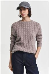 ΓΥΝΑΙΚΕΙΟ ΜΑΛΛΙΝΟ ΠΟΥΛΟΒΕΡ ΜΕ CABLE KNIT PATTERN RELAXED FIT - 4805412 ΜΠΕΖ GANT