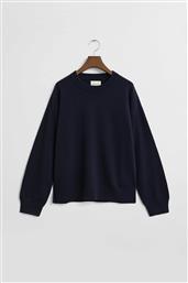 ΓΥΝΑΙΚΕΙΟ ΜΑΛΛΙΝΟ ΠΟΥΛΟΒΕΡ ΜΟΝΟΧΡΩΜΟ RELAXED FIT - 4805352 ΜΠΛΕ ΣΚΟΥΡΟ GANT