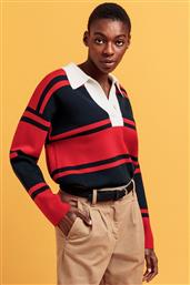ΓΥΝΑΙΚΕΙΟ ΠΟΥΛΟΒΕΡ ΜΕ ΡΙΓΕ ΣΧΕΔΙΟ ''KNITTED RUGGER'' - 4805129 ΜΠΛΕ ΣΚΟΥΡΟ GANT