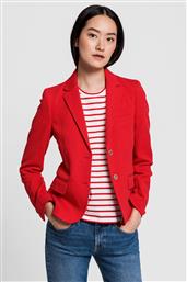ΓΥΝΑΙΚΕΙΟ ΣΑΚΑΚΙ ΜΟΝΟΧΡΩΜΟ ΠΙΚΕ SLIM FIT - 4770073 ΚΟΚΚΙΝΟ GANT