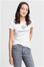 ΓΥΝΑΙΚΕΙΟ T-SHIRT ΚΟΝΤΟΜΑΝΙΚΟ ΜΕ LOGO PRINT - 4200396 ΚΡΕΜ GANT