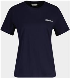 ΓΥΝΑΙΚΕΙΟ T-SHIRT ΜΕ ΚΕΝΤΗΜΕΝΟ ΛΟΓΟΤΥΠΟ REGULAR FIT - 4202571 ΜΠΛΕ ΣΚΟΥΡΟ GANT