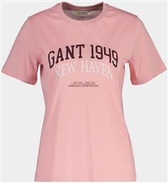 ΓΥΝΑΙΚΕΙΟ T-SHIRT ΜΕ LOGO PRINT REGULAR FIT - 4202567 ΡΟΖ GANT