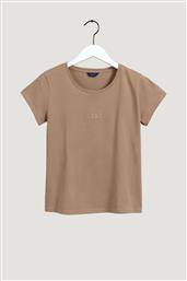 ΓΥΝΑΙΚΕΙΟ T-SHIRT ΜΟΝΟΧΡΩΜΟ ΜΕ LOGO PRINT - 4200228 ΚΑΦΕ GANT