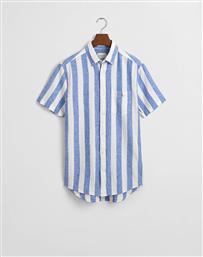 ΠΟΥΚΑΜΙΣΟ ΚΜ REG COTTON LINEN STRIPE SS SHIRT GANT