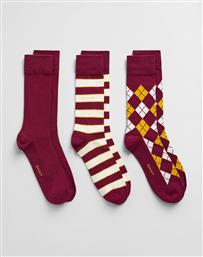 ΚΑΛΤΣΕΣ ΣΕΤ 3 ΤΕΜ ARGYLE AND STRIPE SOCKS 3-PACK GANT