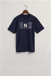 ΠΑΙΔΙΚΟ T-SHIRT ΜΕ ΛΟΓΟΤΥΠΟ ''GANT NEW HAVEN'' - 905220 ΜΠΛΕ ΣΚΟΥΡΟ
