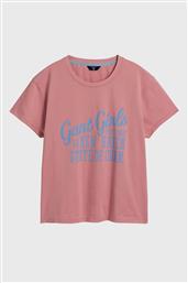 ΠΑΙΔΙΚΟ T-SHIRT ΜΟΝΟΧΡΩΜΟ GIRLS - 605139 ΡΟΖ GANT