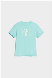 ΠΑΙΔΙΚΟ T-SHIRT OVERSIZE ΜΕ LOGO PRINT - 805178 DENIM BLUE ΑΝΟΙΧΤΟ GANT
