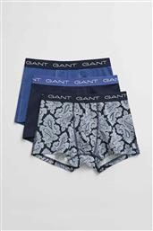 ΣΕΤ ΑΝΔΡΙΚΑ ΕΣΩΡΟΥΧΑ BOXER ΜΕ ΛΟΓΟΤΥΠΟ ΚΑΙ PAISLEY PRINT (3 ΤΕΜΑΧΙΑ) - 902433033 ΜΠΛΕ ΣΚΟΥΡΟ GANT