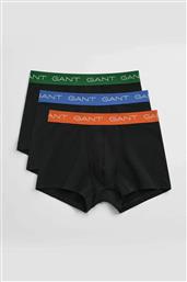 ΣΕΤ ΑΝΔΡΙΚΑ ΕΣΩΡΟΥΧΑ TRUNK ΜΕ LOGO TAPE SLIM FIT (3 ΤΕΜΑΧΙΑ) - 902533003 ΜΑΥΡΟ GANT