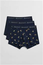 ΣΕΤ ΑΝΔΡΙΚΑ ΕΣΩΡΟΥΧΑ TRUNK ΜΕ LOGO TAPE SLIM FIT (3 ΤΕΜΑΧΙΑ) - 902533043 ΜΠΛΕ ΣΚΟΥΡΟ GANT