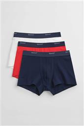 ΣΕΤ ΑΝΔΡΙΚΑ ΕΣΩΡΟΥΧΑ TRUNK ΜΕ ΛΟΓΟΤΥΠΟ SLIM FIT (3 ΤΕΜΑΧΙΑ) - 900003333 ΚΟΚΚΙΝΟ GANT