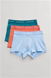 ΣΕΤ ΑΝΔΡΙΚΑ ΕΣΩΡΟΥΧΑ TRUNK ΜΕ ΛΟΓΟΤΥΠΟ SLIM FIT (3 ΤΕΜΑΧΙΑ) - 902413003 ΜΠΛΕ ΑΝΟΙΧΤΟ GANT